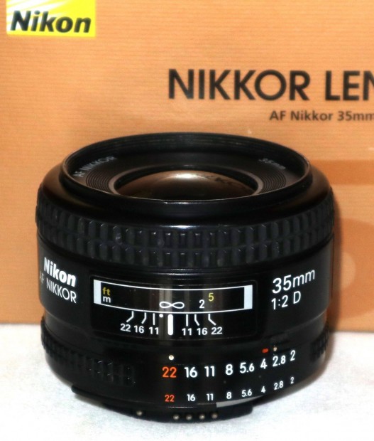 Nikon AF 35 mm 2 D dobozban ( 35mm 2 D )
