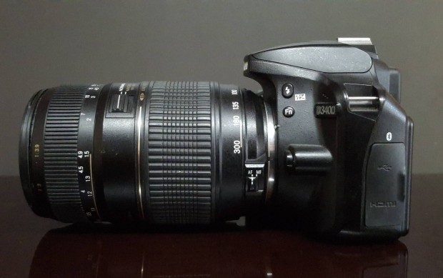 Nikon D3400 kit + Tamron 70-300 + tartozkok