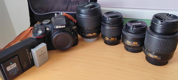 Nikon D5300 objektvek, ajandekokkal