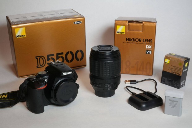 Nikon D5500 + 18-140 VR kit + ajndk 2. akksi s dupla tlt