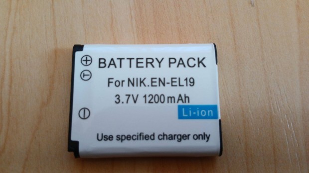 Nikon EN-EL19 1200 mAh akkumultor, Kamera fotgp fnykpez akku j