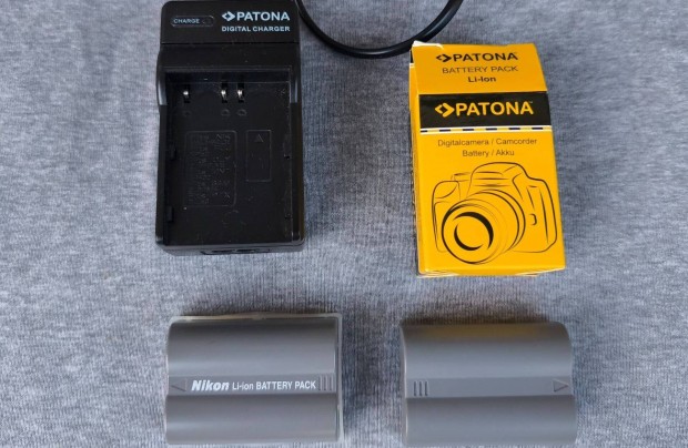 Nikon EN-EL3e + Patona akksi + töltő
