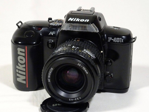 Nikon F-401x tpus analg filmes fnykpezgp + 2 objektv