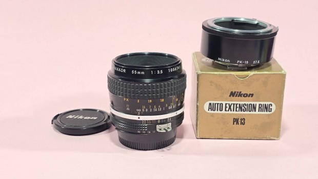 Nikon Micro Nikkor 3.5/55mm objektív ai makró 55mm + pk 13