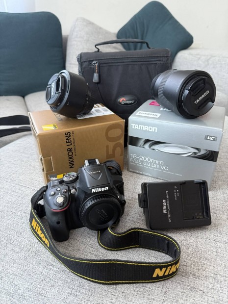 Nikon d5300 váz + objektivek
