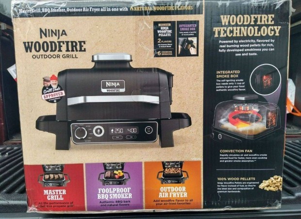 Ninja OG701EU Woodfire Elektromos Grill s Fstl