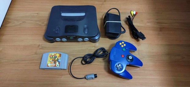 Nintendo 64 + 1 kontroller + 1 jtk