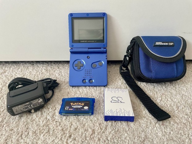 Nintendo Game Boy Advance SP + játék + töltő + tok + akku
