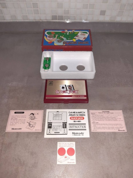 Nintendo Game & Watch Black Jack (BJ-60) Multi Screen 1985 kvarcjtk