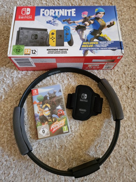 Nintendo Switch Fortnite Special Edition Karcmentes.,+Ringfit!
