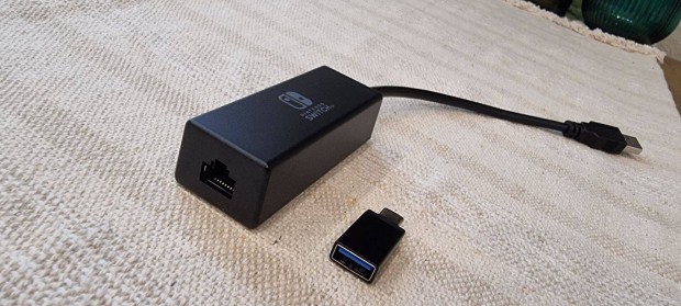 Nintendo Switch Hori USB LAN adapter + USB C átalakító