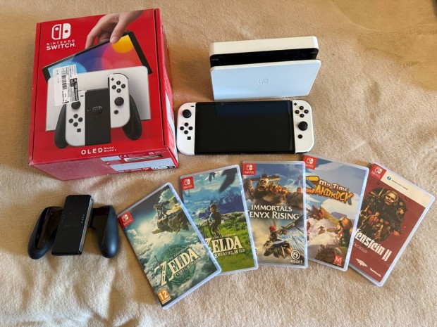 Nintendo Switch Oled - 5 db. jtkkal