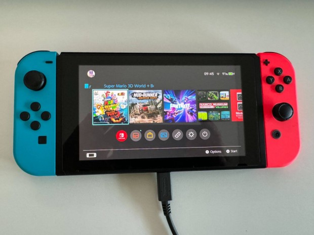 Nintendo Switch v2 + 2 db jtk