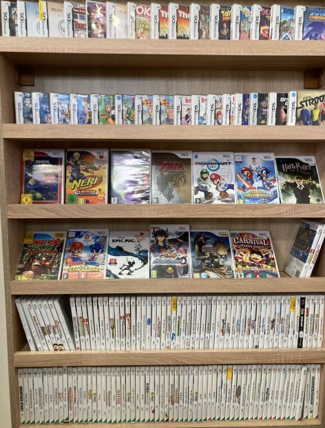 Nintendo Wii/DS játékok szaküzletből