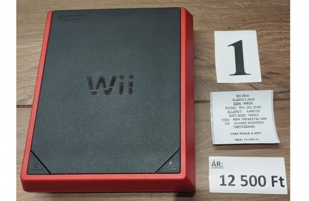 Nintendo Wii Mini. Rvl-201 EUR. Csak a gp, mkdik! (1.)