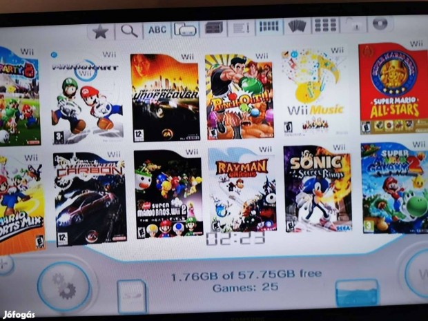 Nintendo Wii konzol 25 jtkkal elad