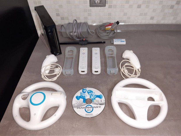 Nintendo Wii konzol (Rvl-001 EUR) + Mariokart jtk tesztelt, Wii1106