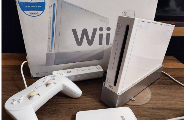 Nintendo Wii konzol csomag extrkkal, 250GB HDD, HD adapterrel, extrk