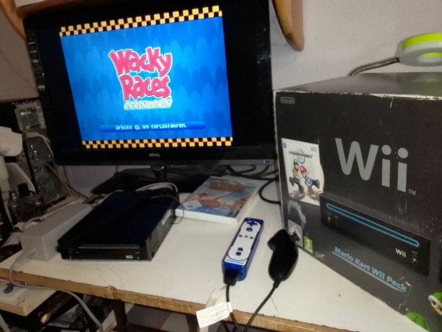 Nintendo Wii rvl-101 konzol szett hibátlan, dobozában, 2 játékkal