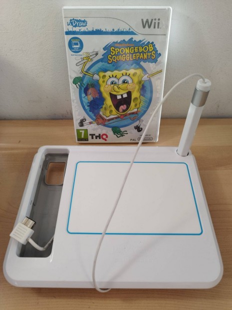 Nintendo Wii udraw rajz tablet + Spongebob jtkkal