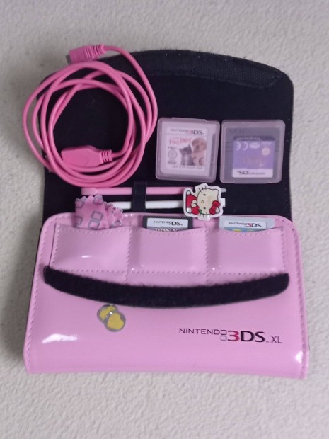 Nintendo, Hello Kitty 3DS jtk hordtska (rzsaszn)+ jtkokkal