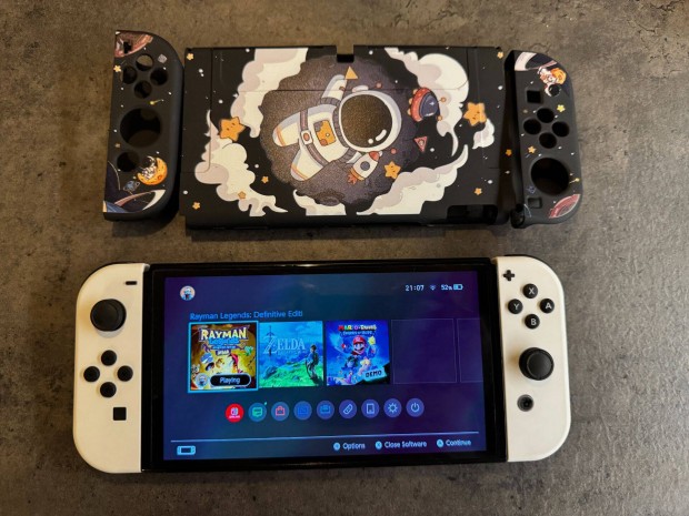 Nintendo switch OLED fehér - garanciális - Zelda játékkal