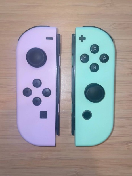 Nintendo switch joycon (L) (R) halványlila és zöld színben