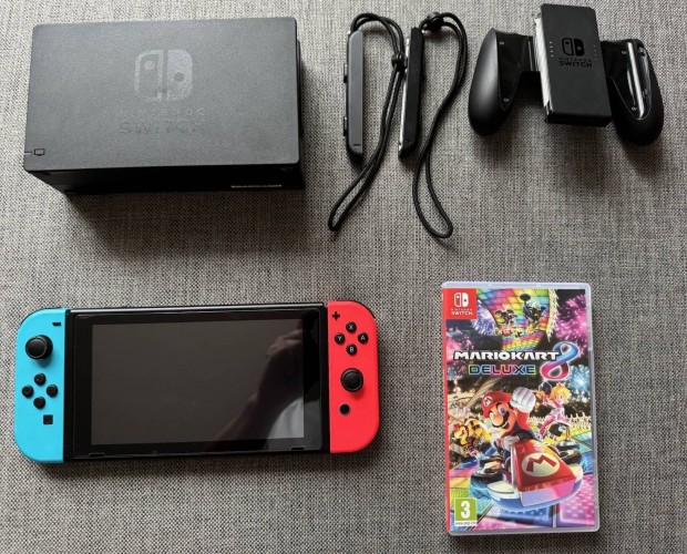 Nintendo switch v2 + Mariokart 8 deluxe + tok