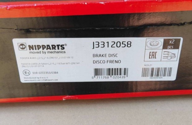 Nipparts J3312058 féktárcsa (2db)