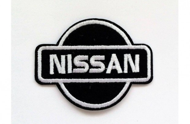 Nissan 85x65mm ruhra vasalhat folt rvasal felvarr logo matrica