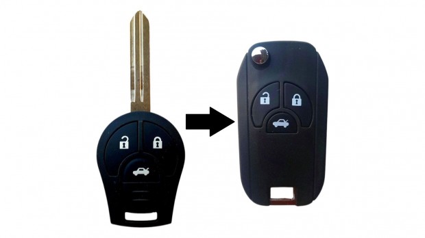 Nissan Juke Note Micra NV200 m�dos�tott bicskakulcs �talak�t� kulcsh�z