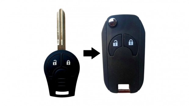 Nissan Juke Note Micra NV200 m�dos�tott bicskakulcs �talak�t� kulcsh�z