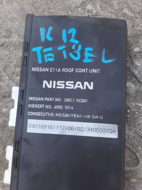 Nissan Micra CC Tet Vezrl Elektronika K12