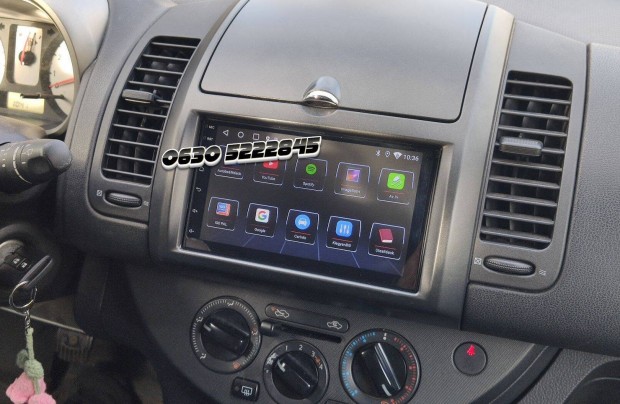 Nissan Note 2Din Kijelző Multimédia Android Rádió Navigáció Fejegység