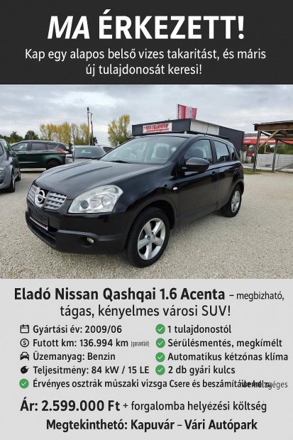 Nissan Qashqai 1.6 Acenta 2WD 136.904km-t futott