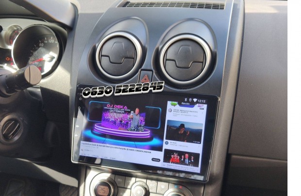 Nissan Qashqai Android Rádió Navigáció Multimédia Fejegység Carplay