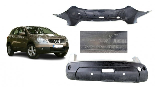 Nissan Qashqai NJ10 1.5D hátsó lökhárító burkolat 85022JD00H