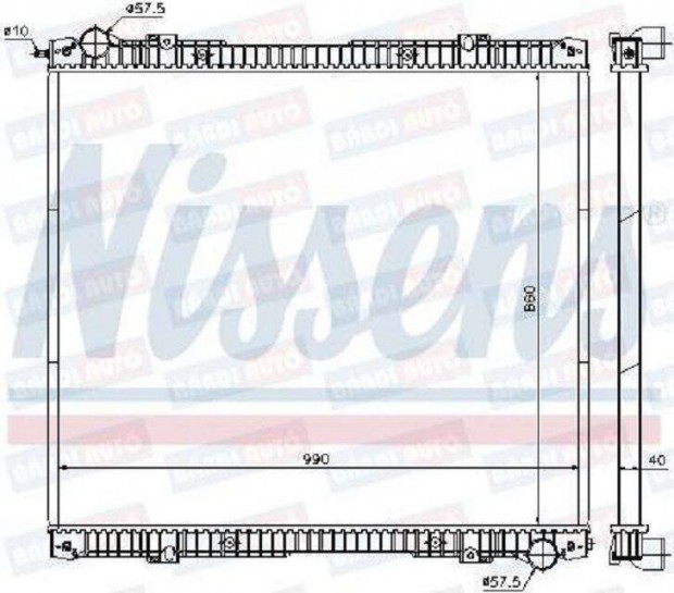 Nissens Scania új vízhűtő hűtő 640670 1741588 1527653 1769997 17846