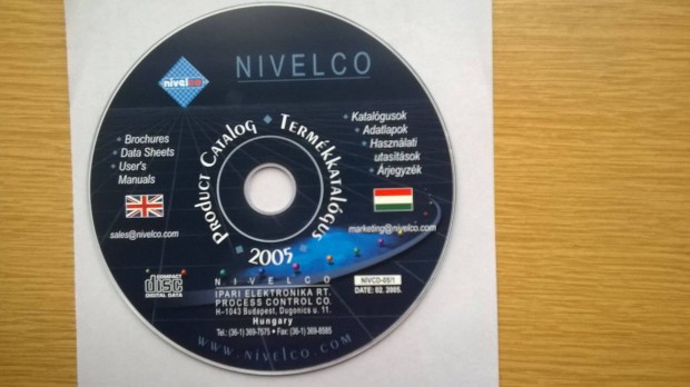 Nivelco elektronikai termkkatalgus CD , 2005 -s , magyar