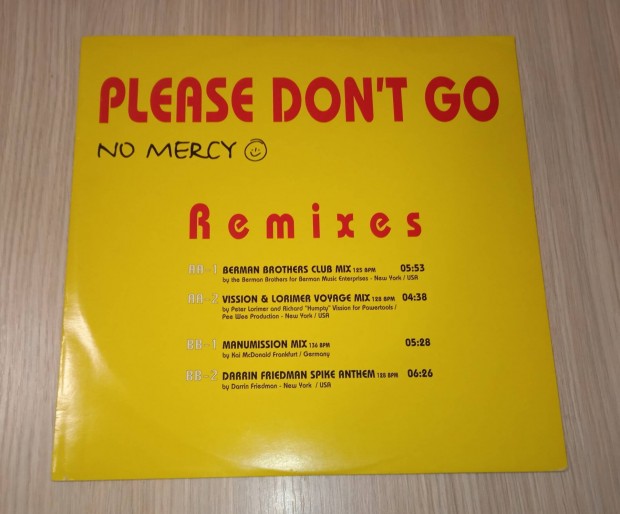 No Mercy - Please Don't Go (Remixes)(Vinyl,1997)