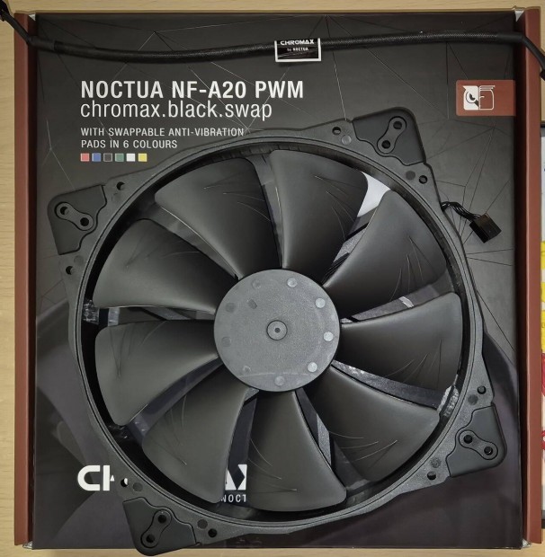 Noctua NF-A20 PWM Chromax Black Swap ventiltor garancival