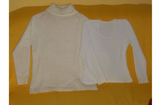 Női, fehér pulóver, elegáns, csinos, könnyű. M - L. Újszerű