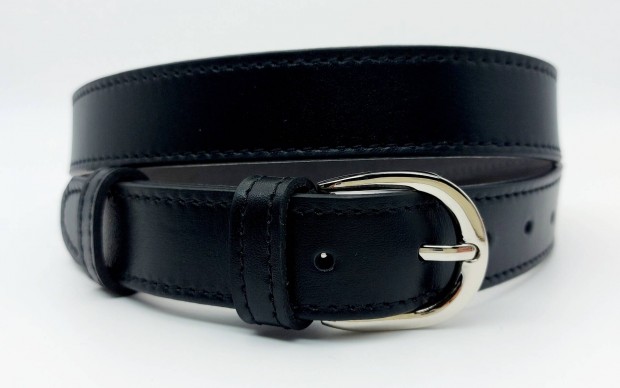 Női bőr öv 3cm széles varrott