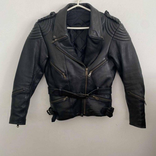 Női chopper fazonú bőrdzseki 40-es (L)