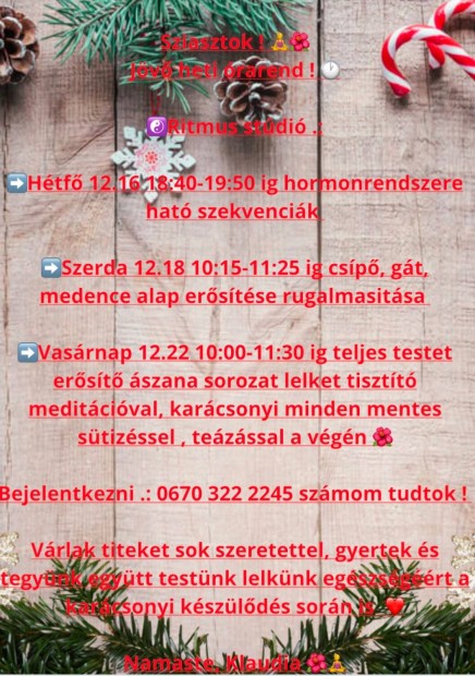 Ni jga hormonokra hat 18. Kerlet Ritmus Stdi