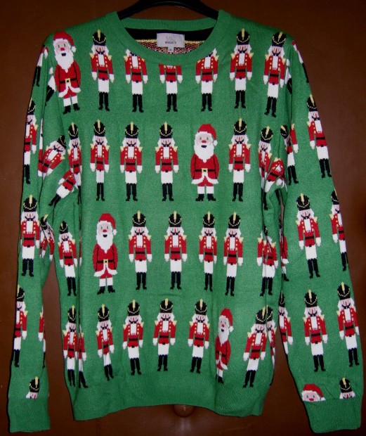 Női márkás,M&S téli pulcsi télapós,vastag,szinte új,XL-méret!/31