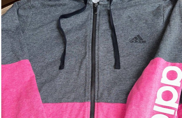 Ni szrke-pink kapucnis fels,XL-es mretben (Adidas)