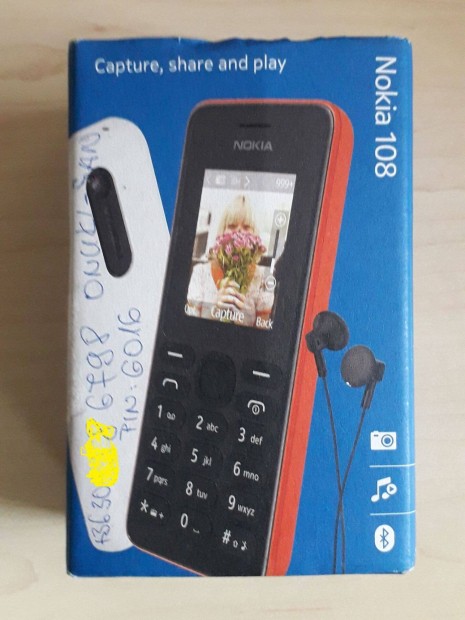 Nokia 108 telefon eredeti dobozban (Telekom fgg)