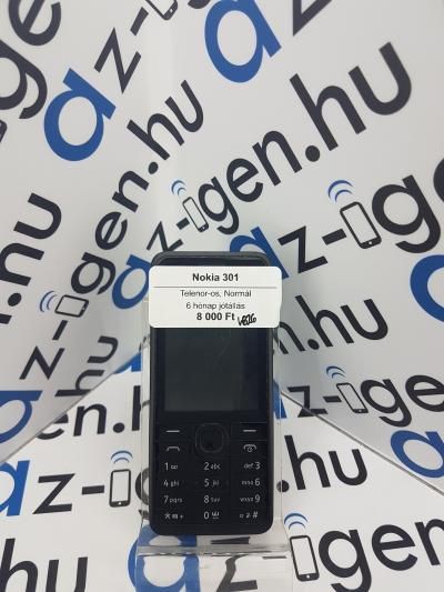 Nokia 301|Norml|Fekete|Telenor-os