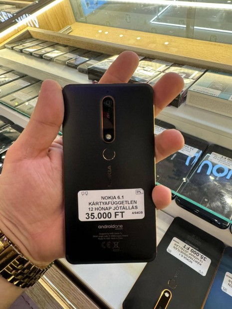 Nokia 6.1 Fekete 64GB Fggetlen Jtllssal